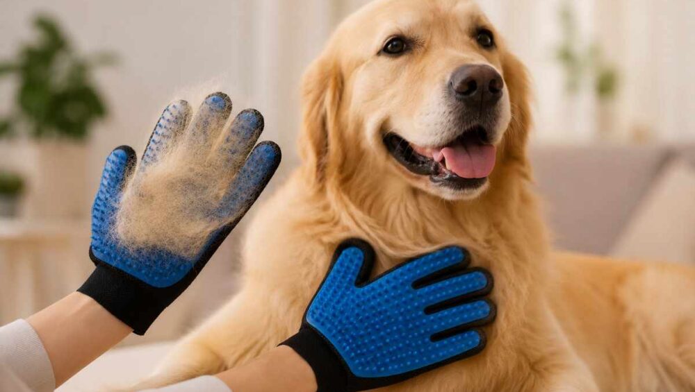 pet shedding gloves