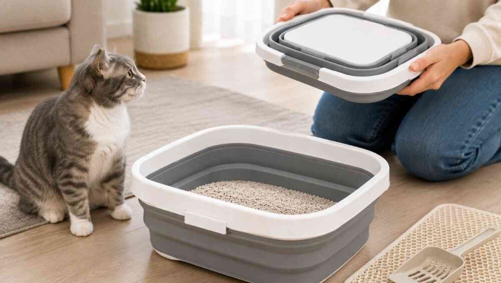 foldable cat litter