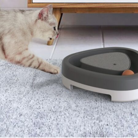 Smart Electric Interactive Cat Turntable Toy with Feather Teaser