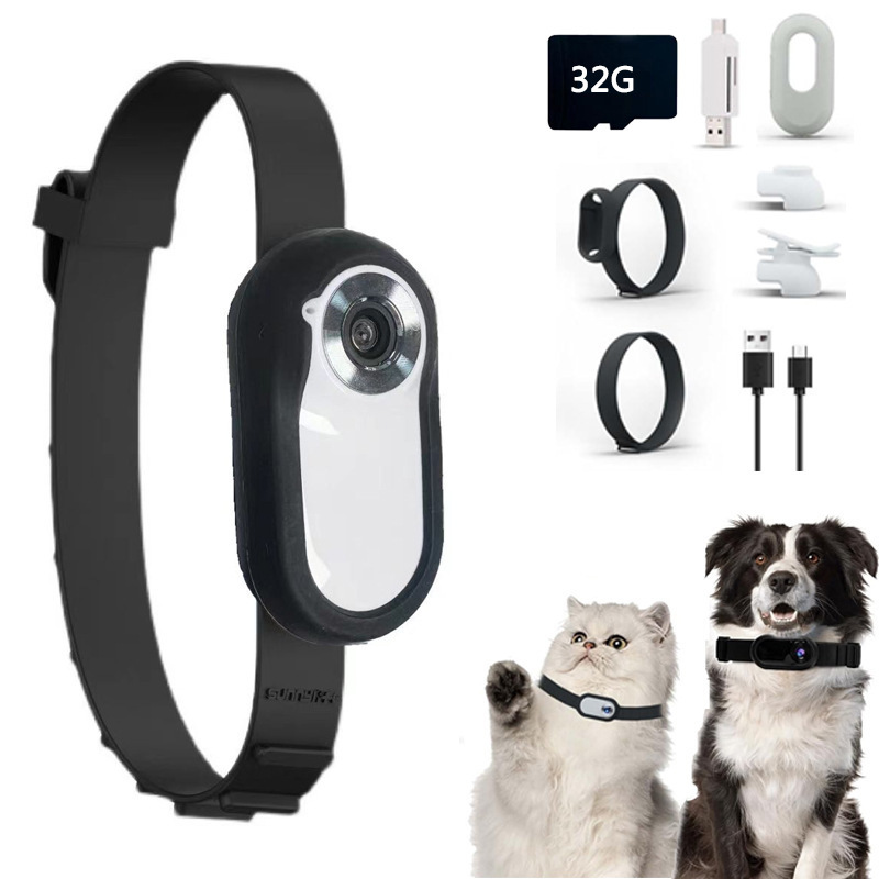 Pet Collar Camera with Wireless Recording for Dogs & Cats