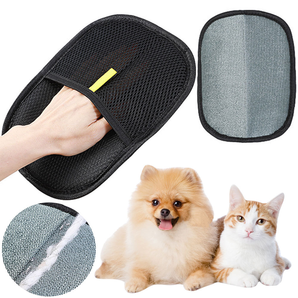 Pet Hair Remover Grooming Glove for Dogs & Cats