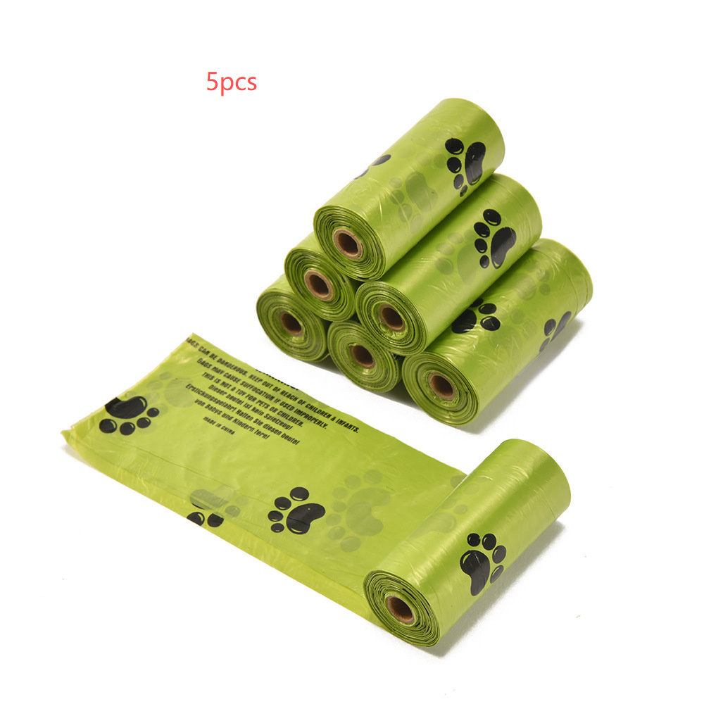 Portable Dog Pooper Scooper with Built-in Poop Bag Dispenser - 5pcs Pickup Bags