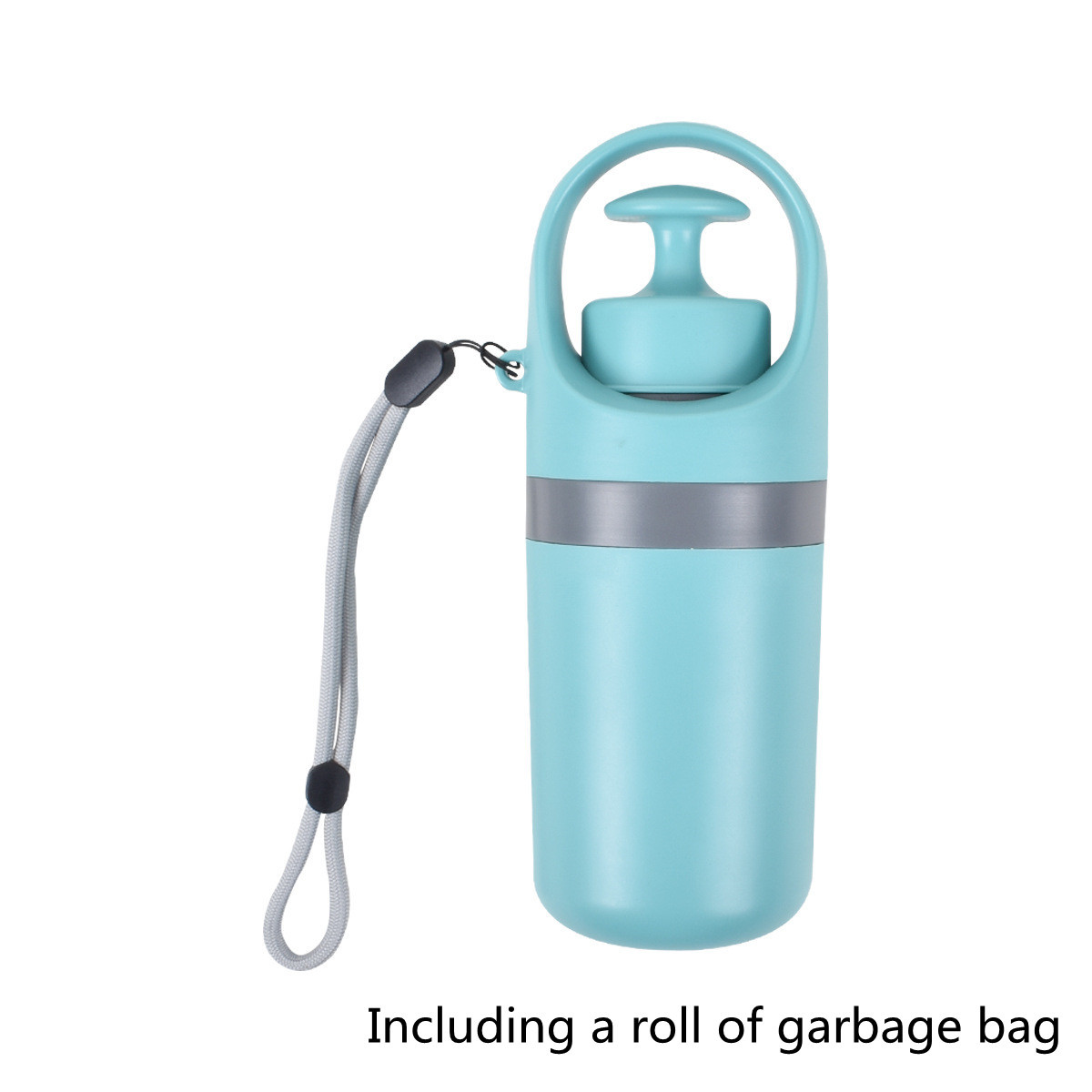 Portable Dog Pooper Scooper with Built-in Poop Bag Dispenser - Blue Grey