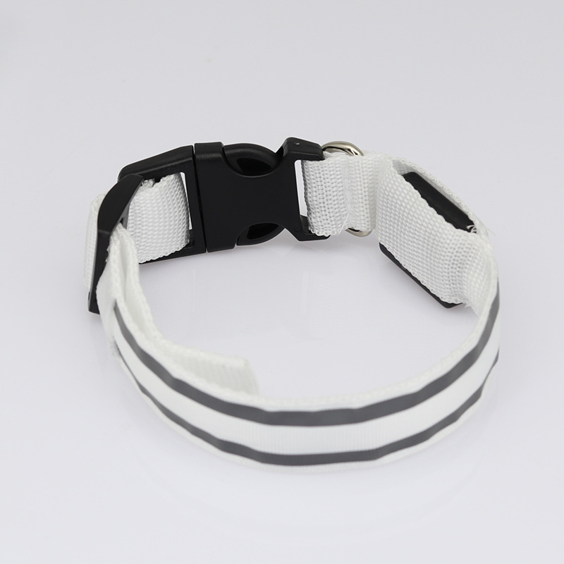 LED Reflective Anti-Lost Dog Collar - Colorful rechargeable models, L