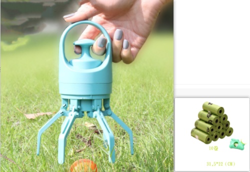 Portable Dog Pooper Scooper with Built-in Poop Bag Dispenser - Suit1