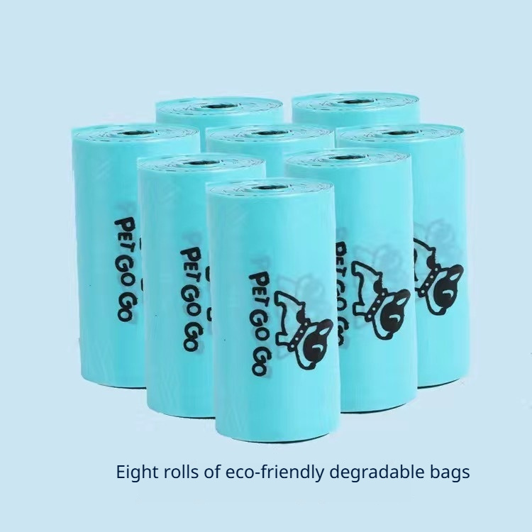 Portable Dog Pooper Scooper with Built-in Poop Bag Dispenser - Garbage Bag 8pcs