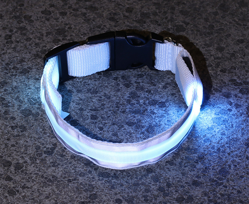 LED Reflective Anti-Lost Dog Collar - Colorful battery models, XL