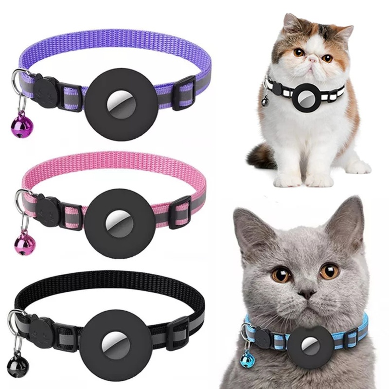 Waterproof Reflective GPS AirTag Pet Collar for Dogs & Cats